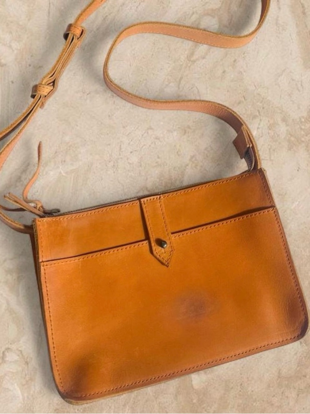 ABLE Chaltu Crossbody Cognac Leather Bag